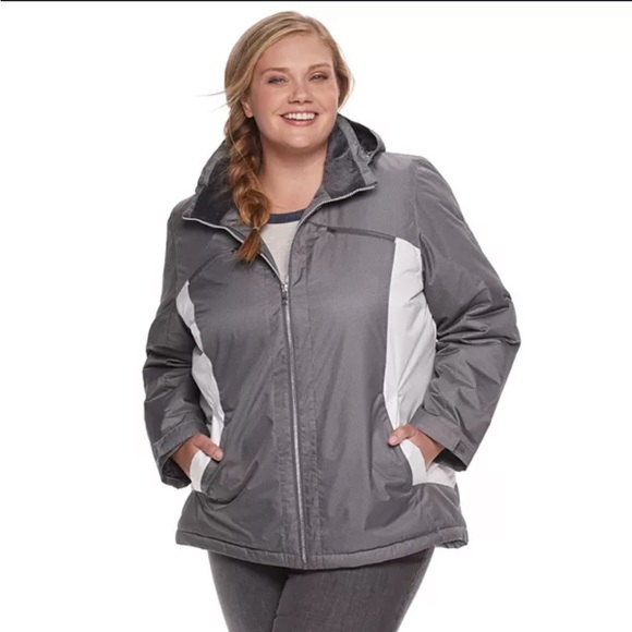 ZEROXPOSUR WHITE AND SILVER COLORBLOCK WOMENS XL INSULATED SNOW HOODED NWOT - Picture 2 of 14